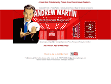 Tablet Screenshot of andrewmartinmagic.com